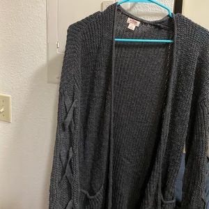 Grey Knit Cardigan